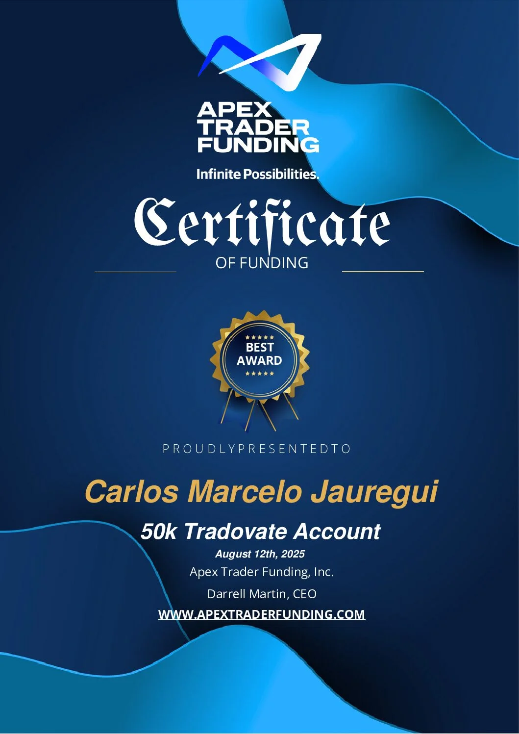 Certificado Carlos